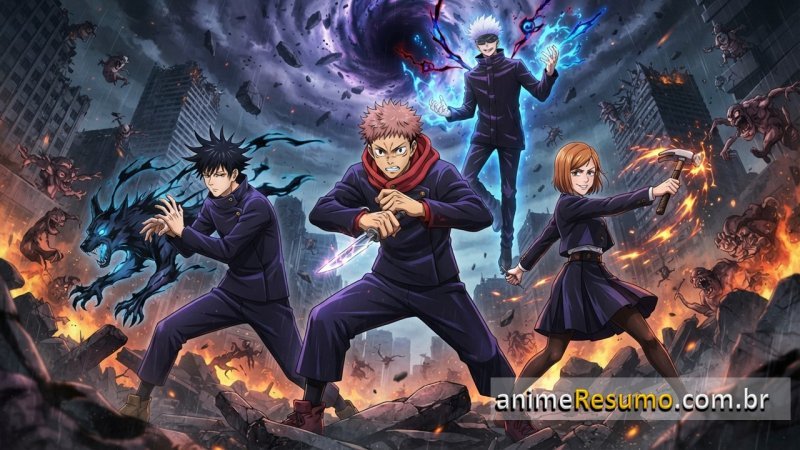 Capa do anime Jujutsu Kaisen