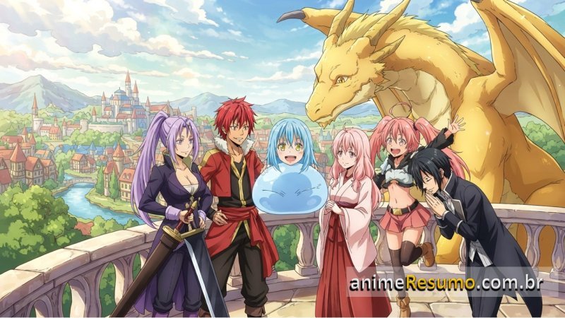 Capa do anime Tensei Shitara Suraimu Datta Ken