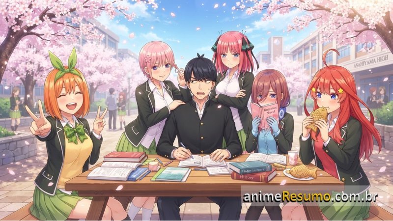 Capa do anime The Quintessential Quintuplets