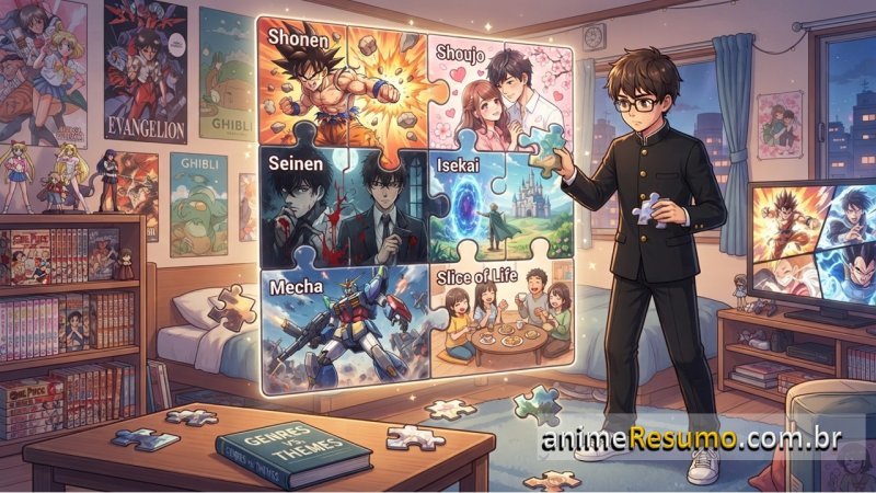 🎯 Entenda a Diferença entre Gêneros e Temas no Anime